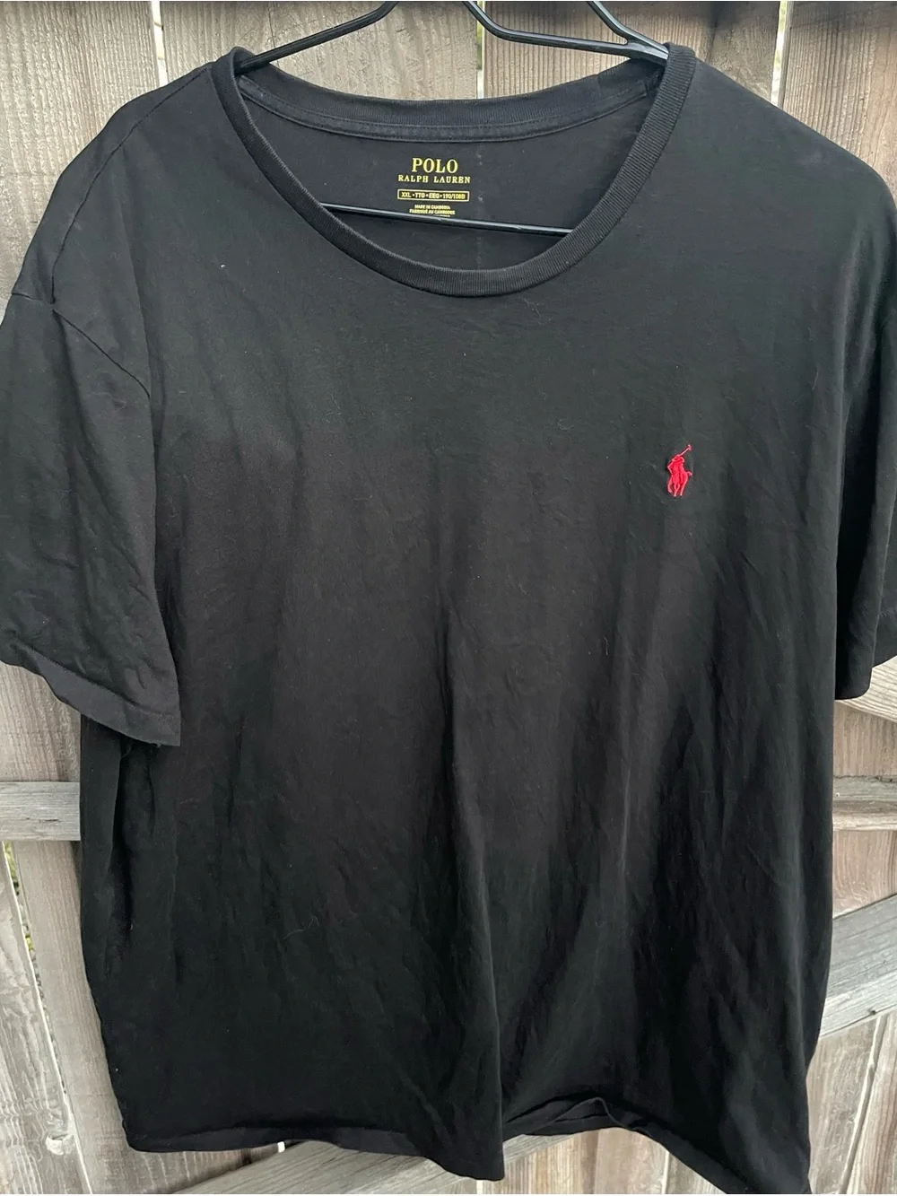 Polo by Ralph Lauren Black Crewneck T-Shirt with Red Pony XXL